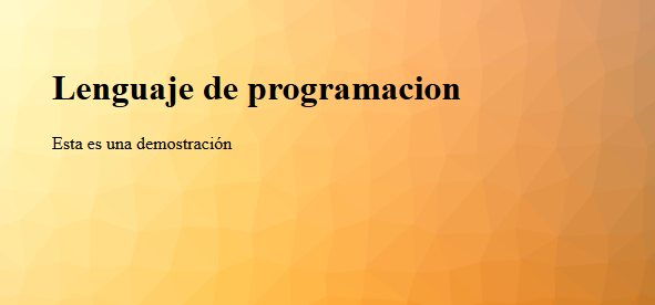 Resultado de generar un fondo llamativo con trianglify