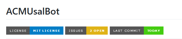Las insignias añadidas a mi repositorio de GitHub