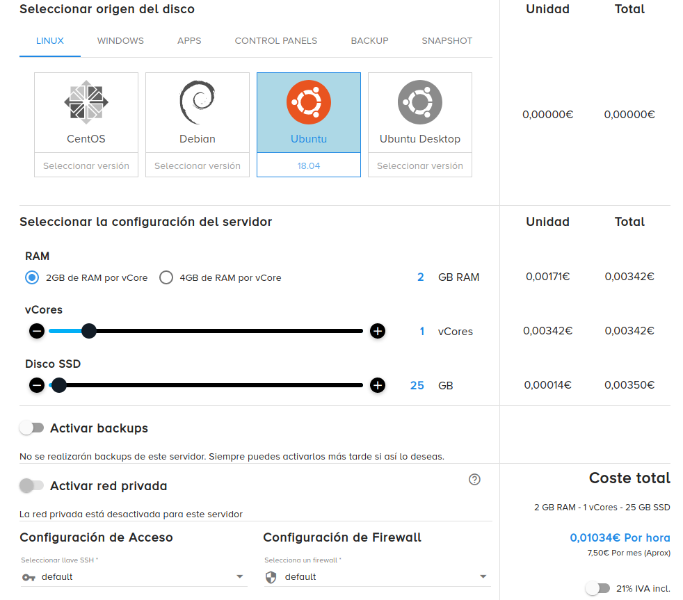Configurando mi servidor de pruebas para probar el hosting
