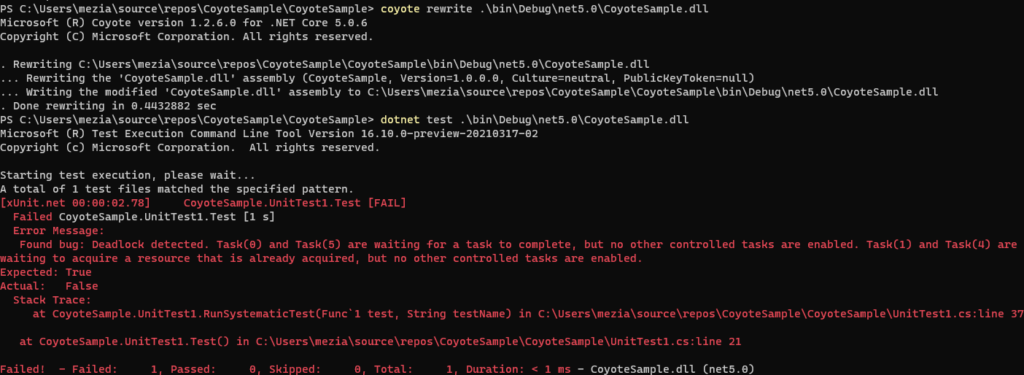 Coyote es uno de los mejores recursos .net para detectar problemas de concurrencia